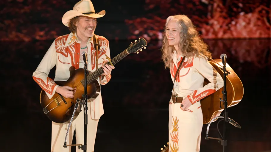Gillian Welch performing live on stage